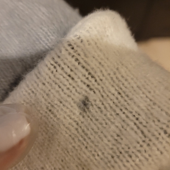 Olivia Sky Sweater Coat in Womens Size Large Sky Blue and Cream Inside - Picture 5 of 10